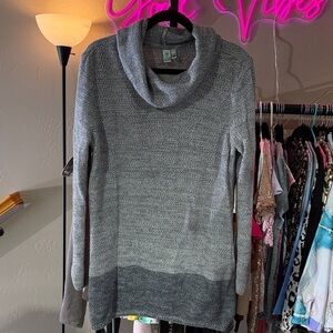 Aventura Gray Gradient Cowl Neck Sweater Tunic